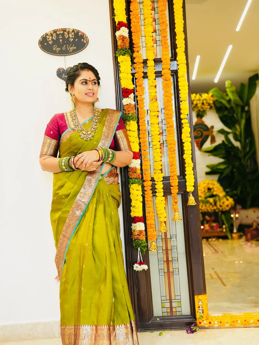 Dil Raju Perform Special Pooja with his Wife Tejaswini Vygha and Son