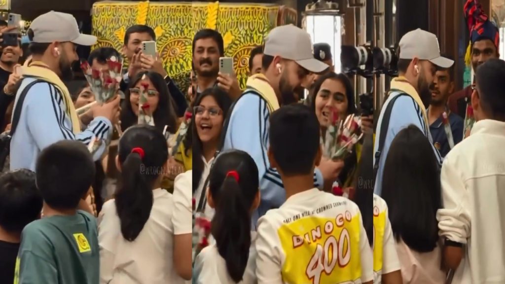 IND vs SA Virat Kohli Welcomed By Roses In Raipur
