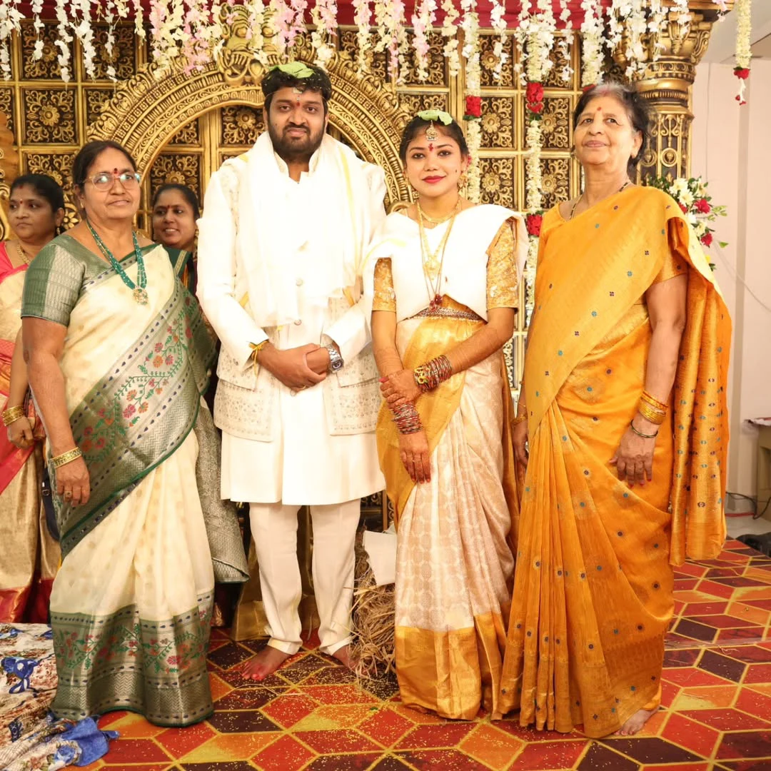 Jabardasth Mahidhar Marriage with his Love Chandrakala Wedding Photos