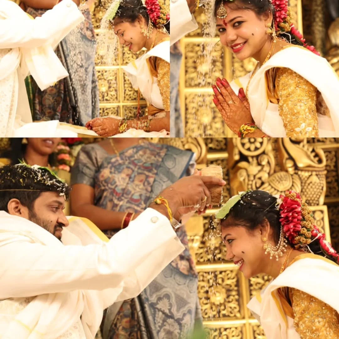 Jabardasth Mahidhar Marriage with his Love Chandrakala Wedding Photos