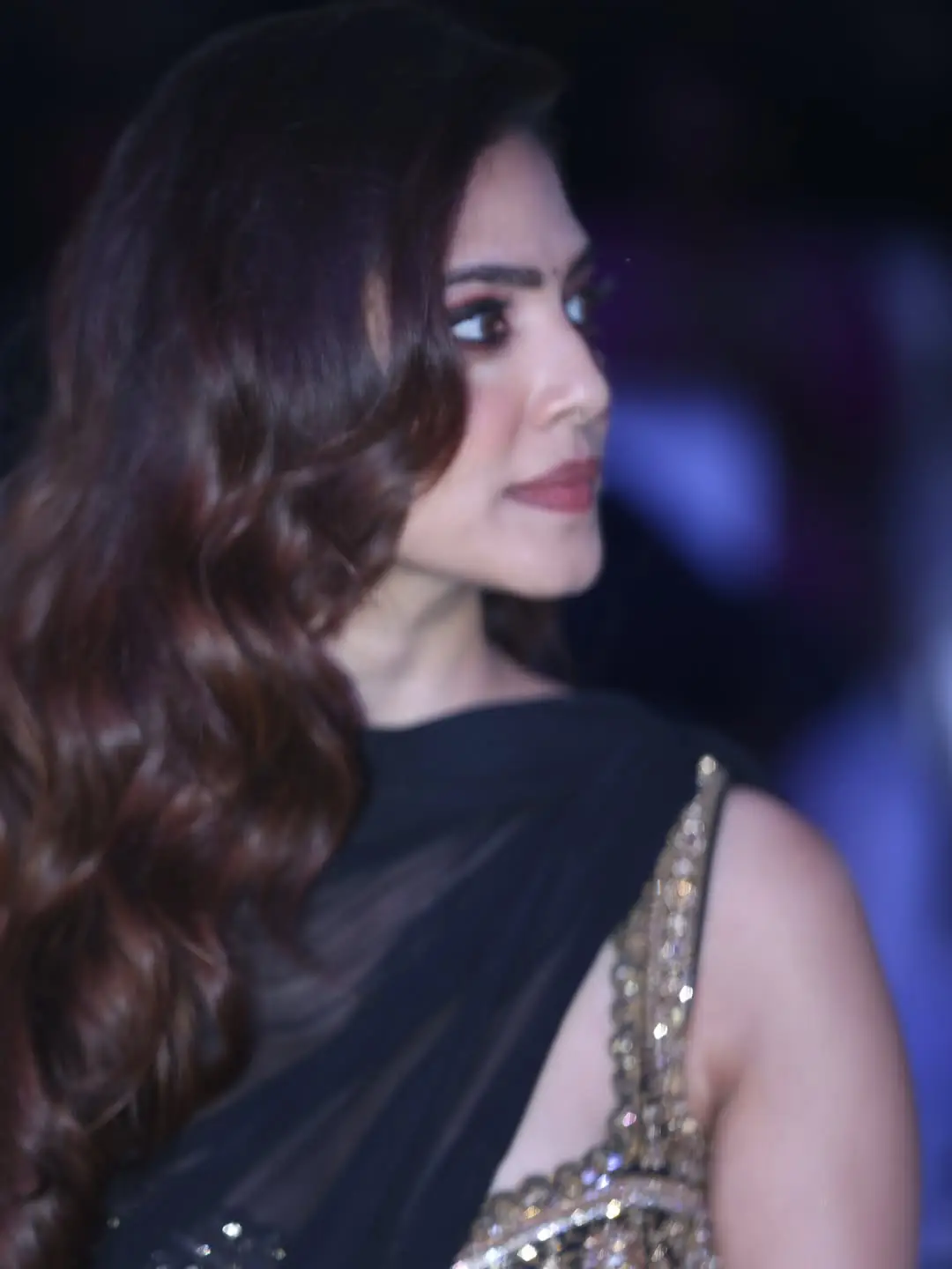 Malavika Mohanan latest photos from the Raja Saab event. (1)