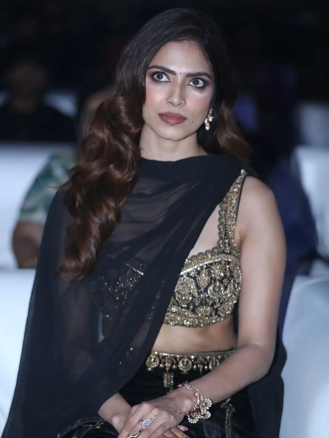 Malavika Mohanan latest photos from the Raja Saab event. (1)