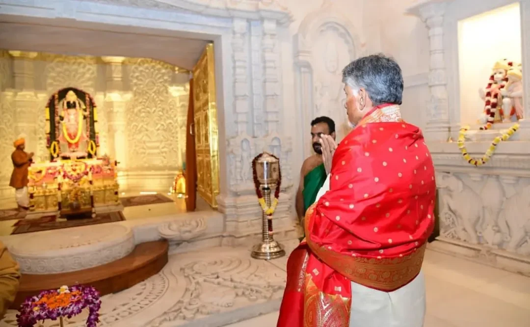 CM Nara Chandrababu Naidu Visits Shri Ram Janmabhoomi Mandir in Ayodhya
