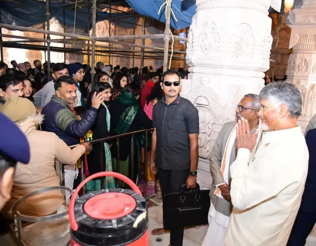 CM Nara Chandrababu Naidu Visits Shri Ram Janmabhoomi Mandir in Ayodhya