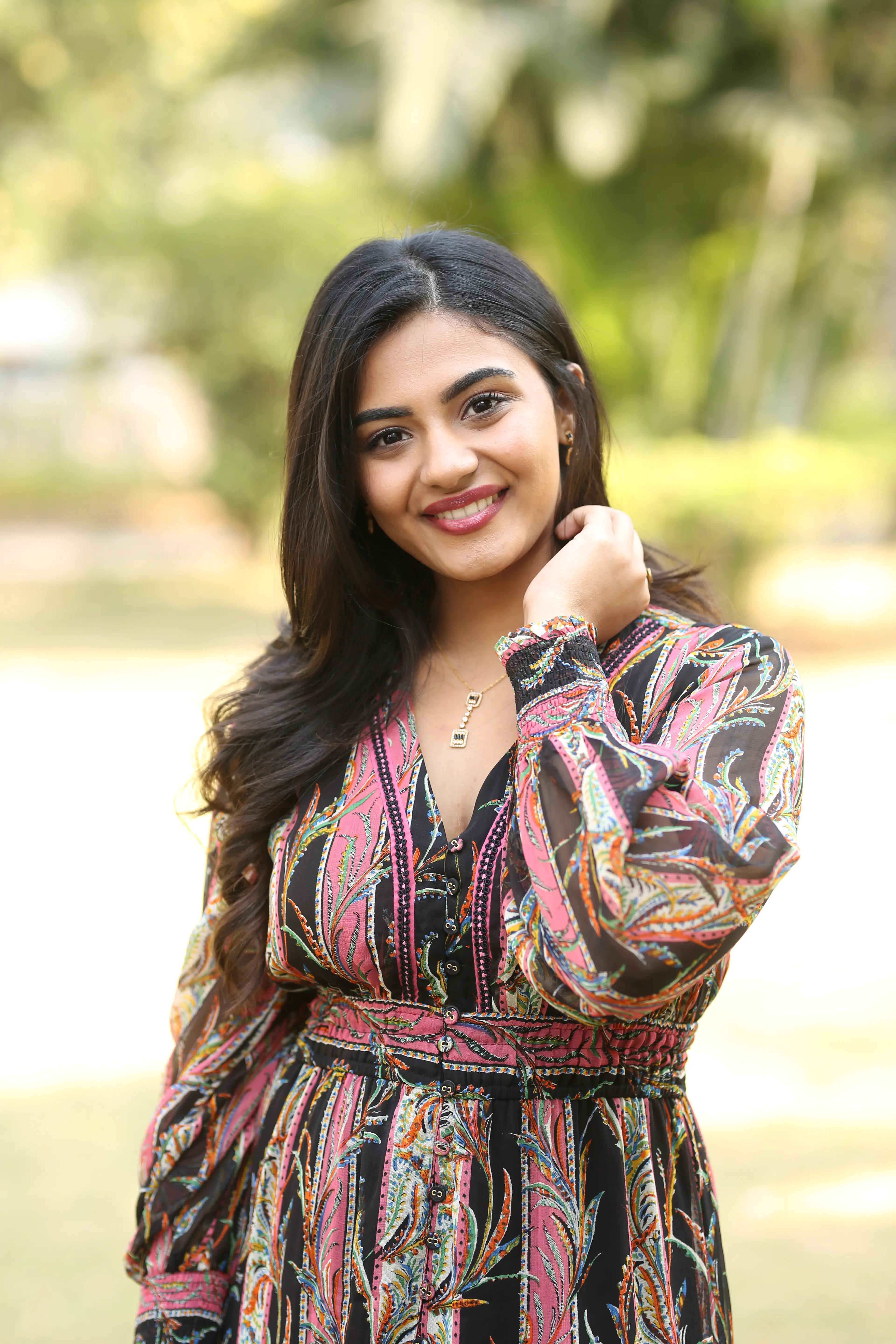 Nayan Sarika at Vrishabha movie promotional event