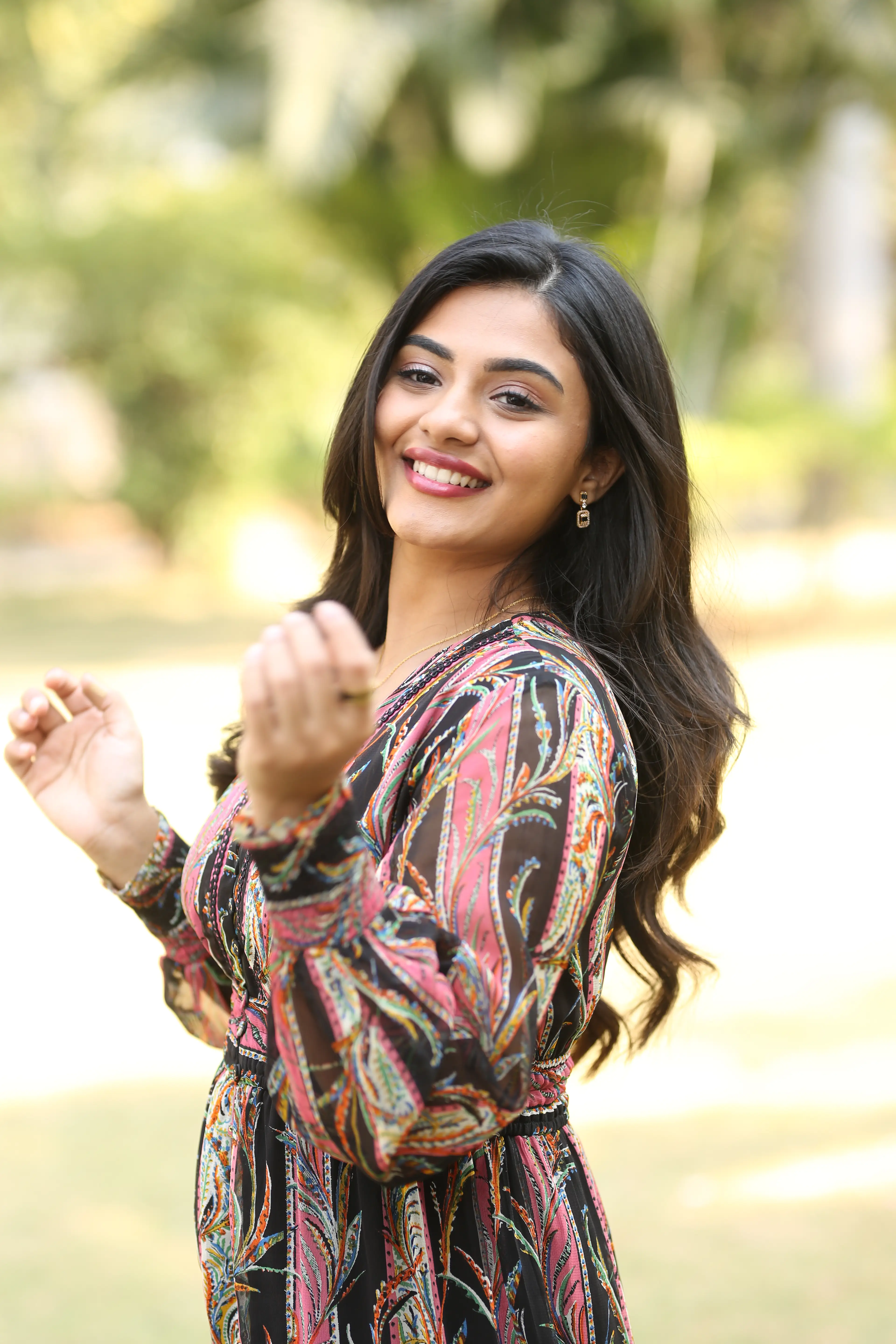 Nayan Sarika at Vrishabha movie promotional event