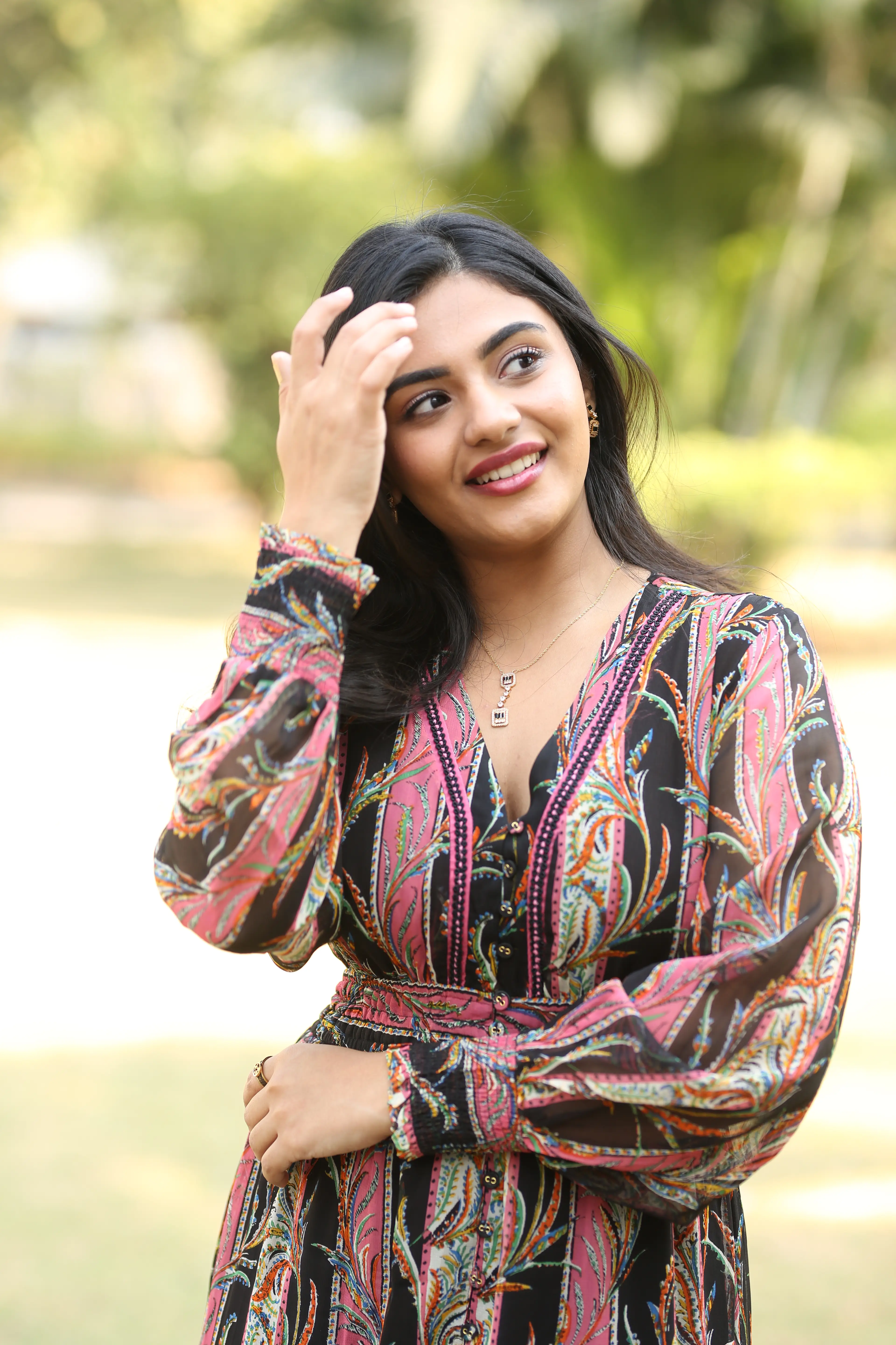 Nayan Sarika at Vrishabha movie promotional event