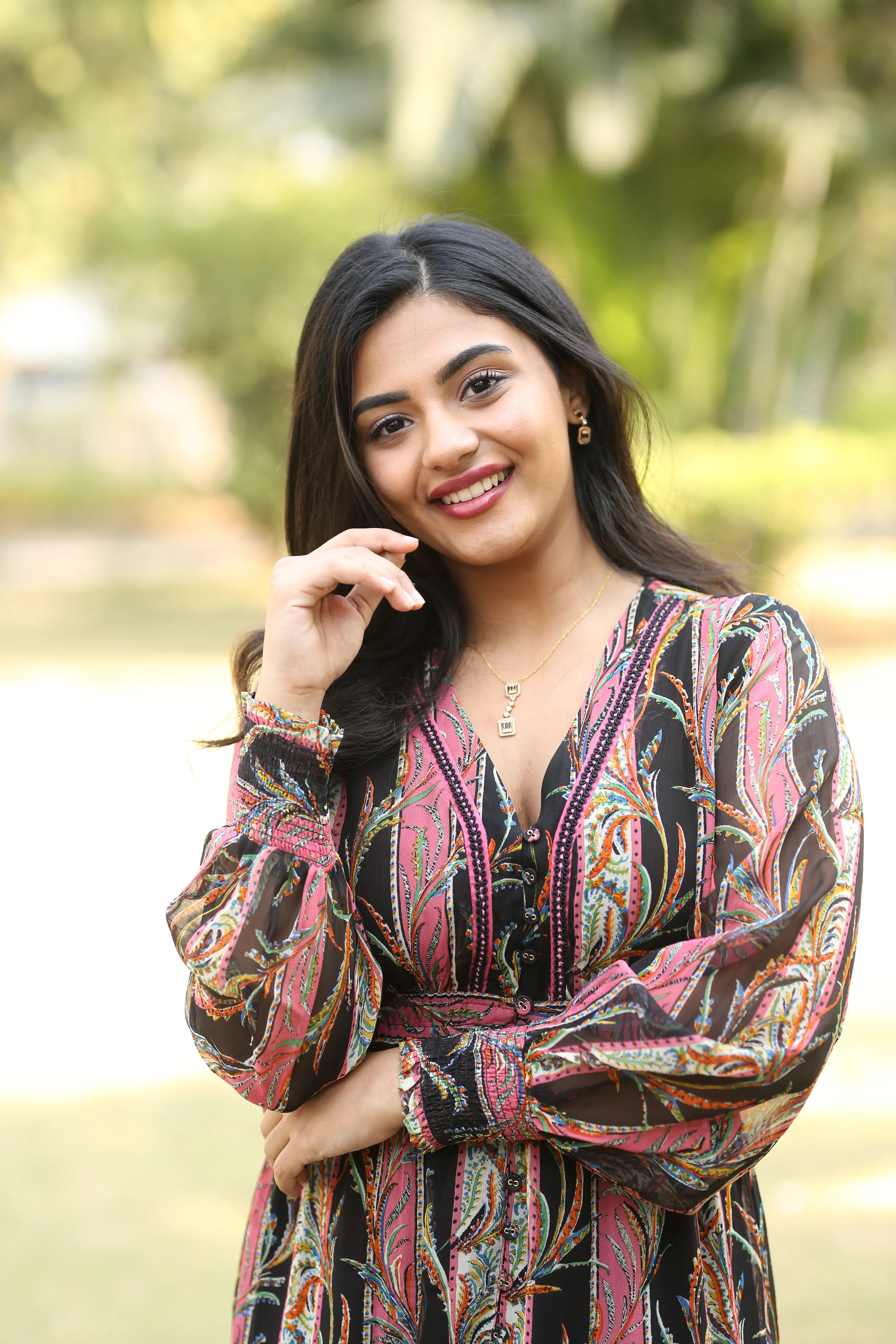 Nayan Sarika at Vrishabha movie promotional event