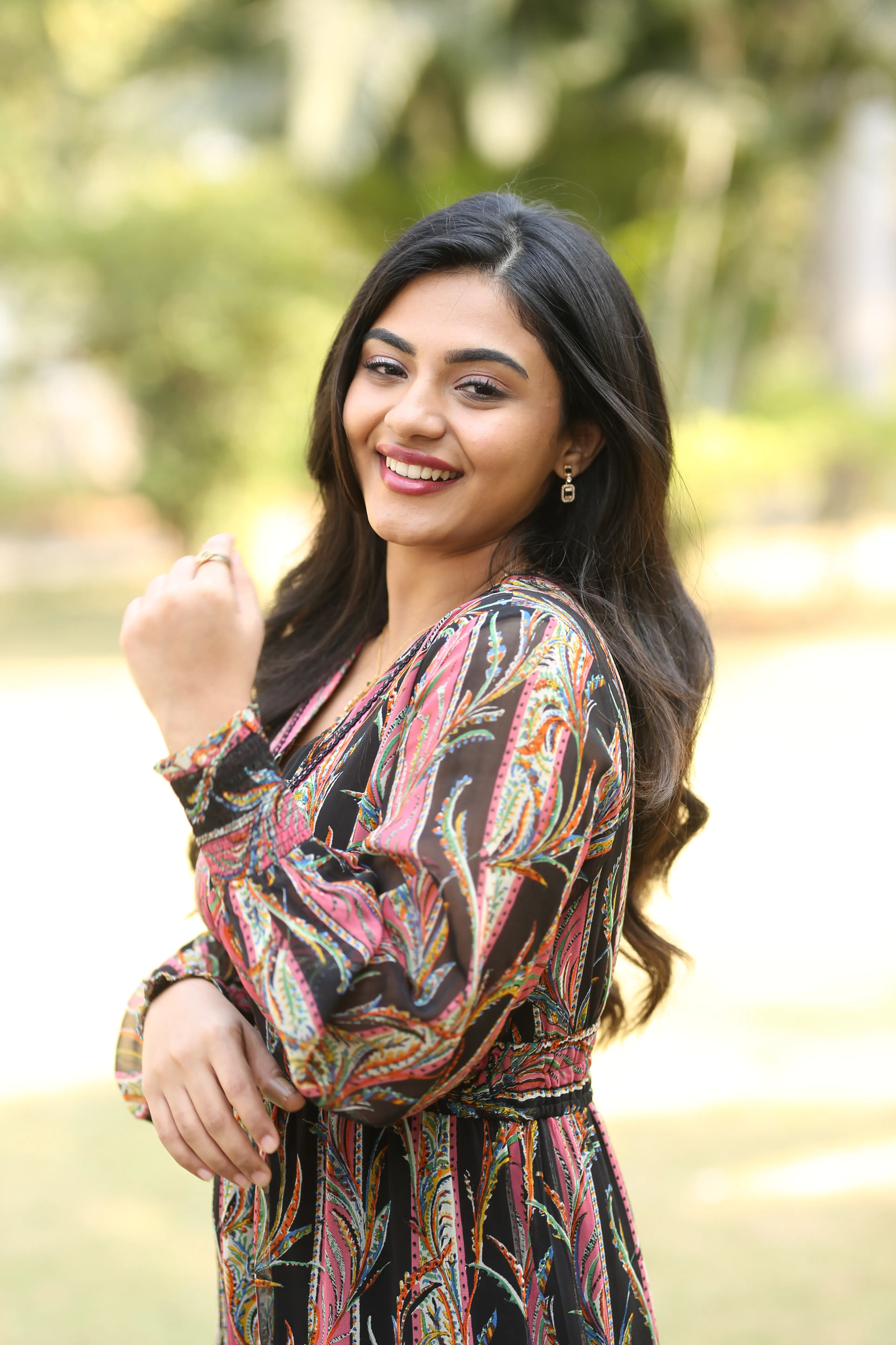 Nayan Sarika at Vrishabha movie promotional event