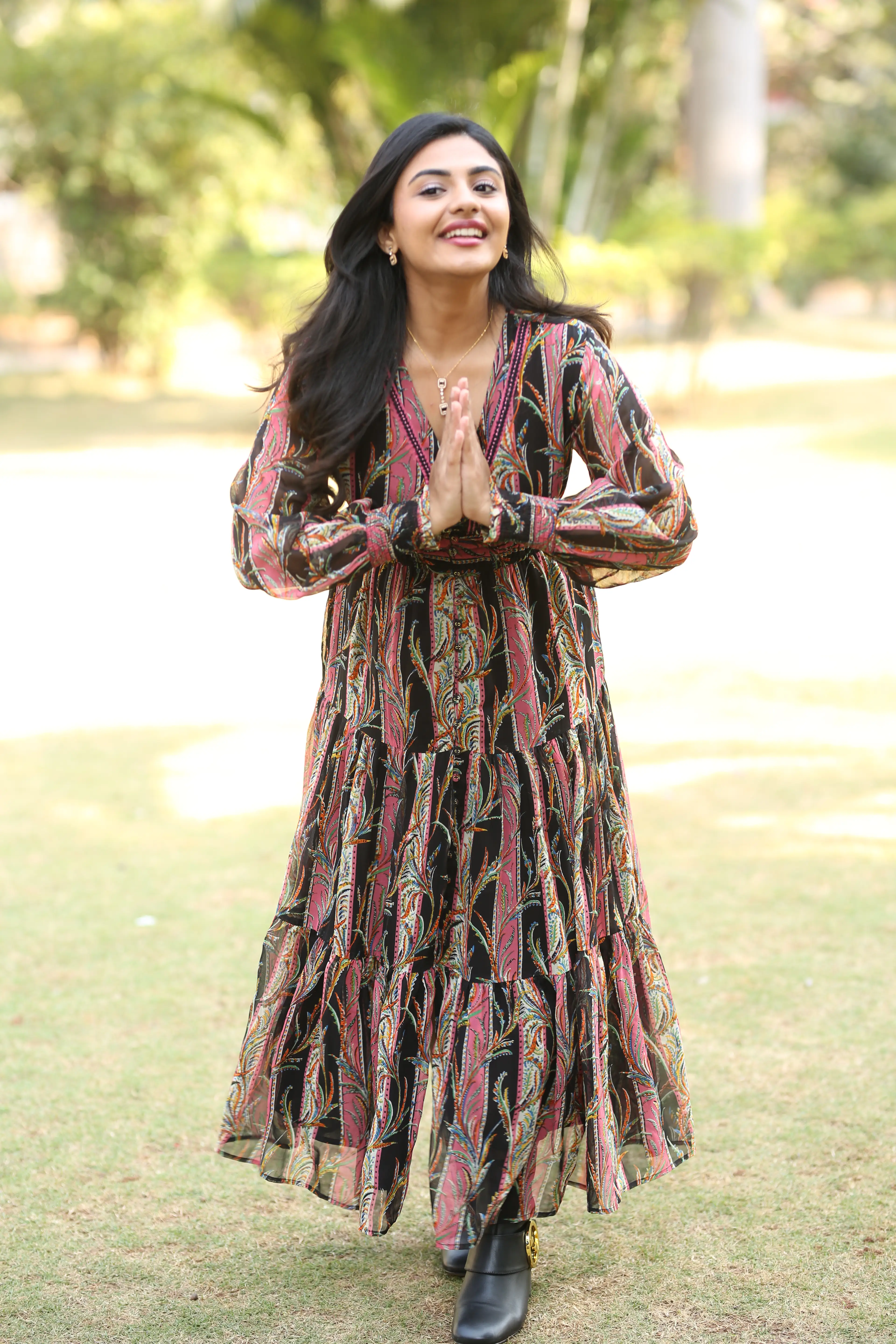 Nayan Sarika at Vrishabha movie promotional event