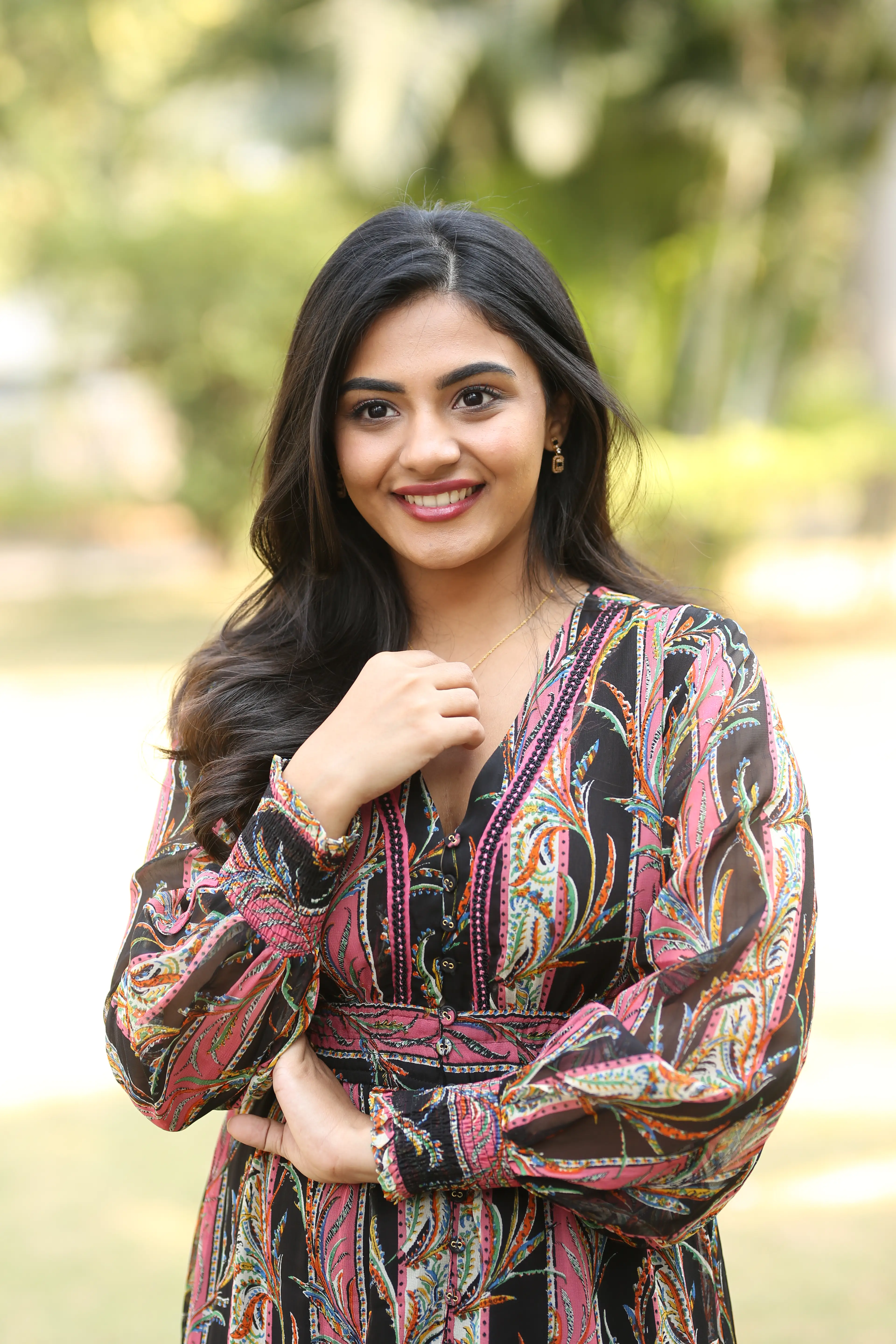 Nayan Sarika at Vrishabha movie promotional event