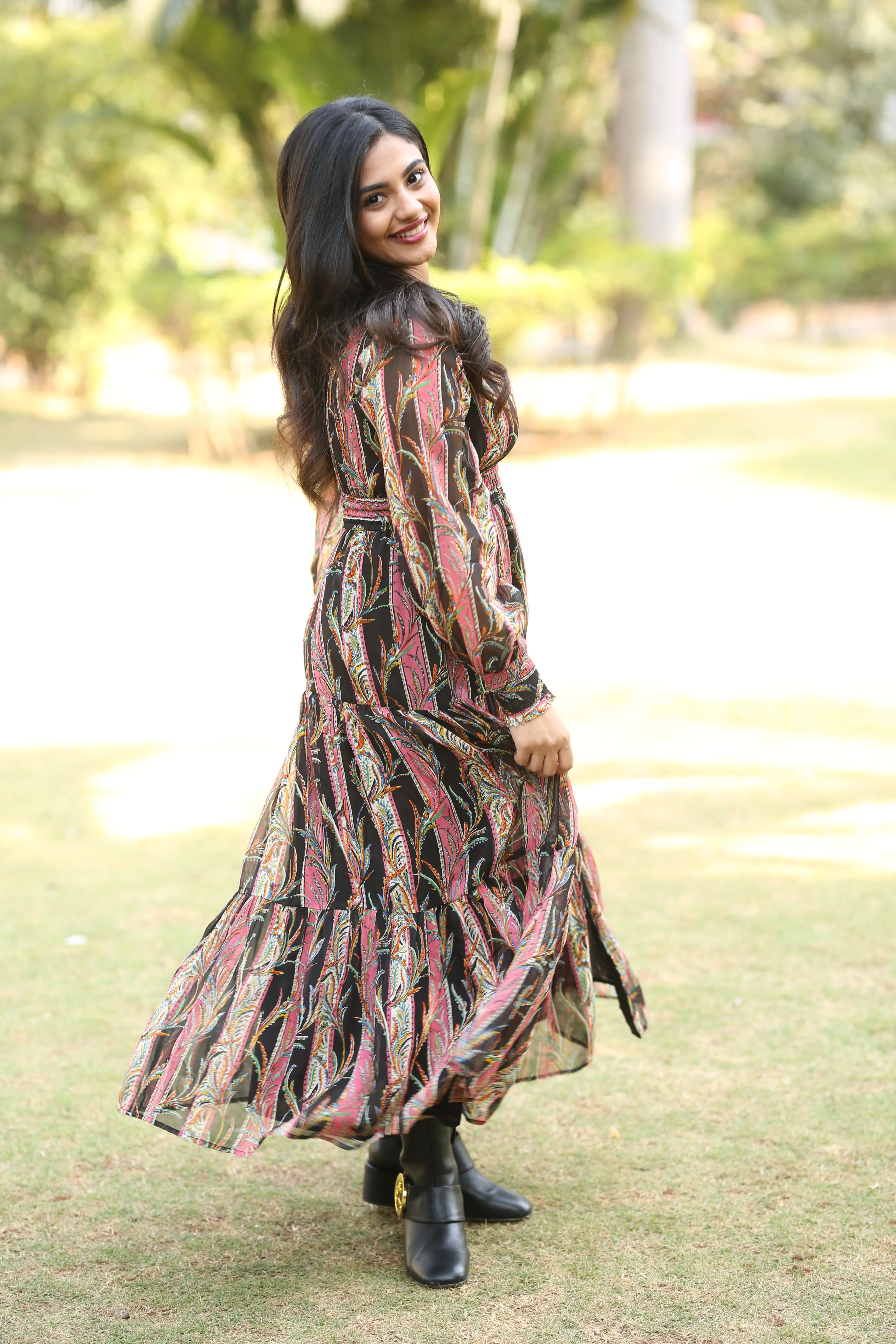 Nayan Sarika at Vrishabha movie promotional event