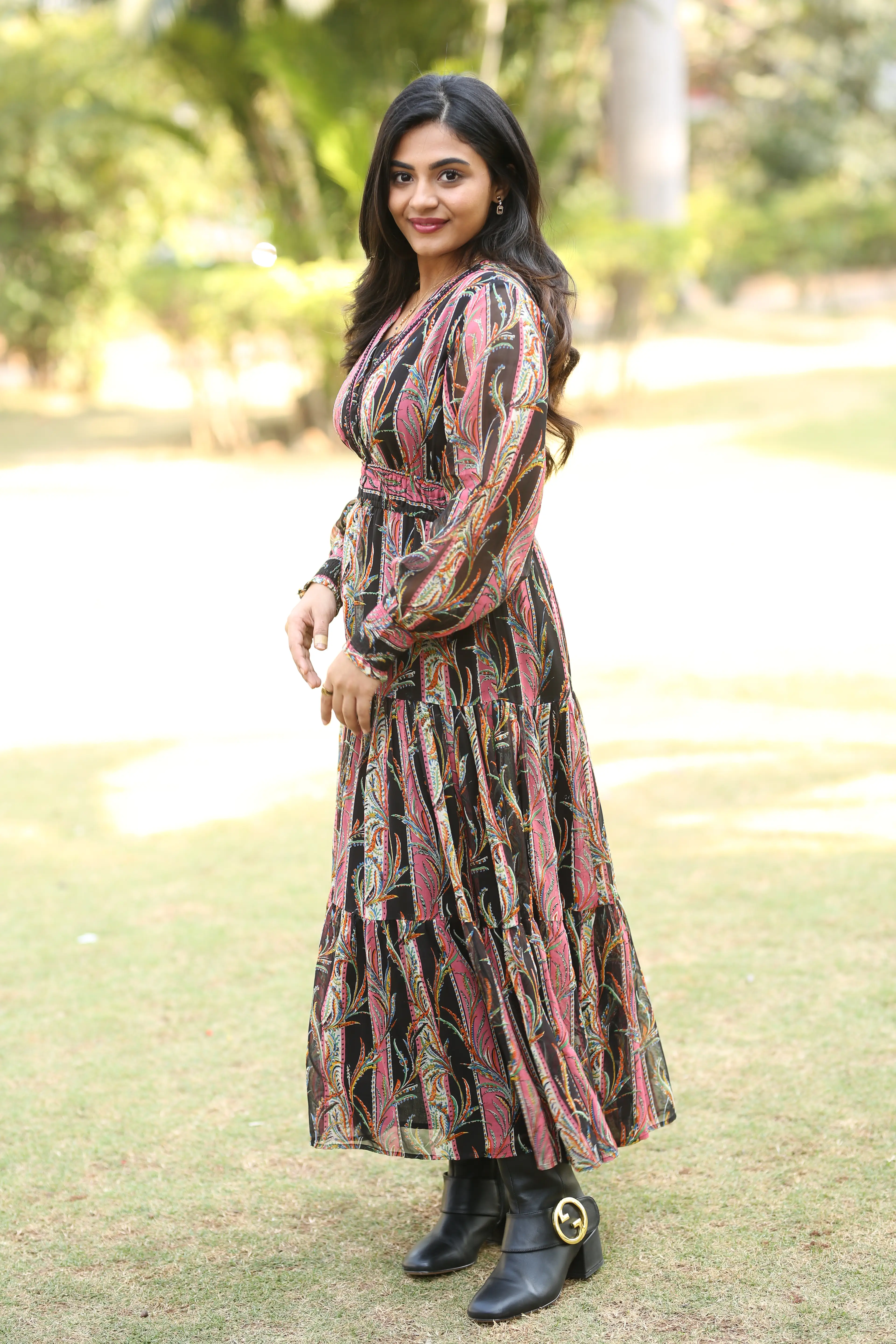 Nayan Sarika at Vrishabha movie promotional event