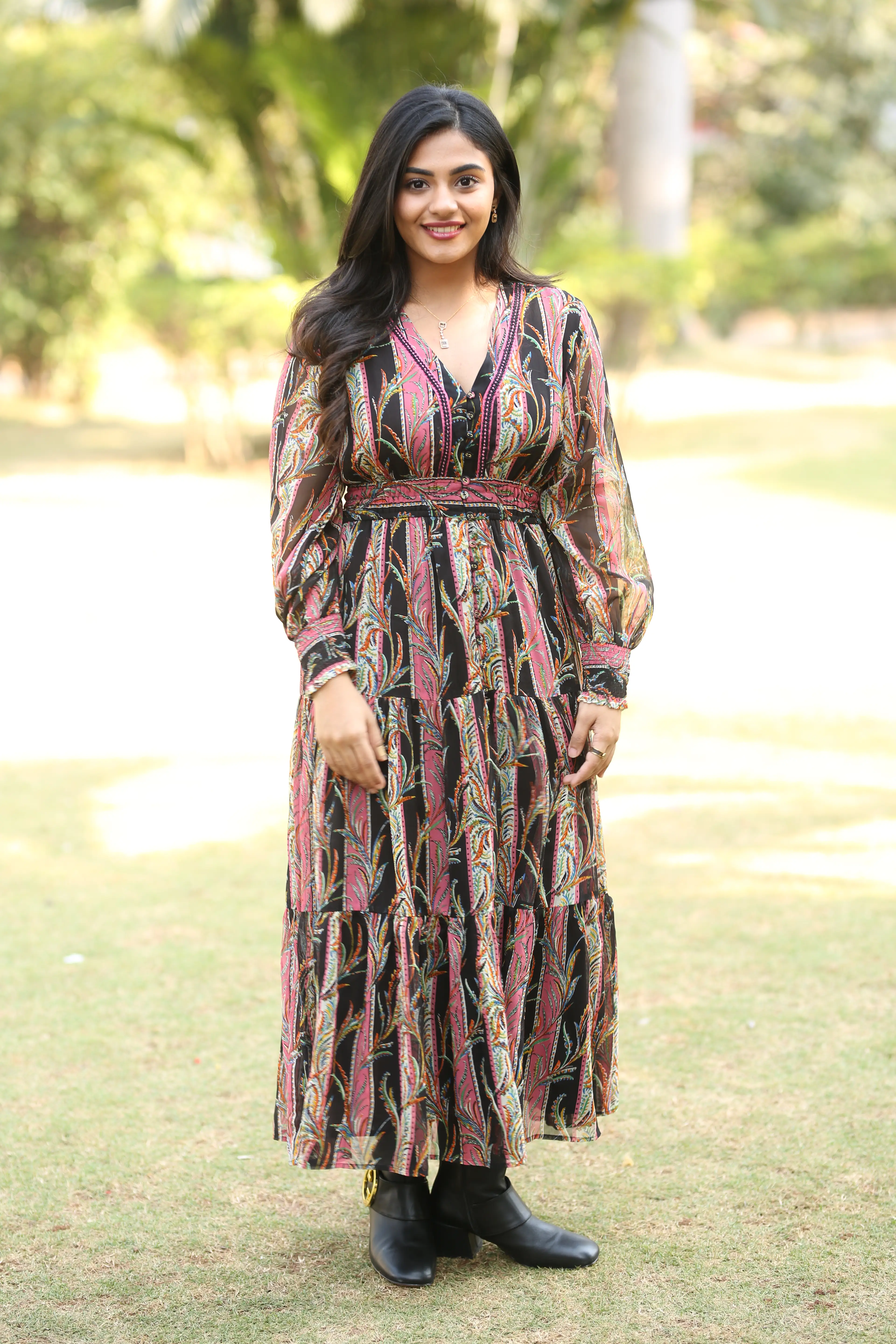 Nayan Sarika at Vrishabha movie promotional event