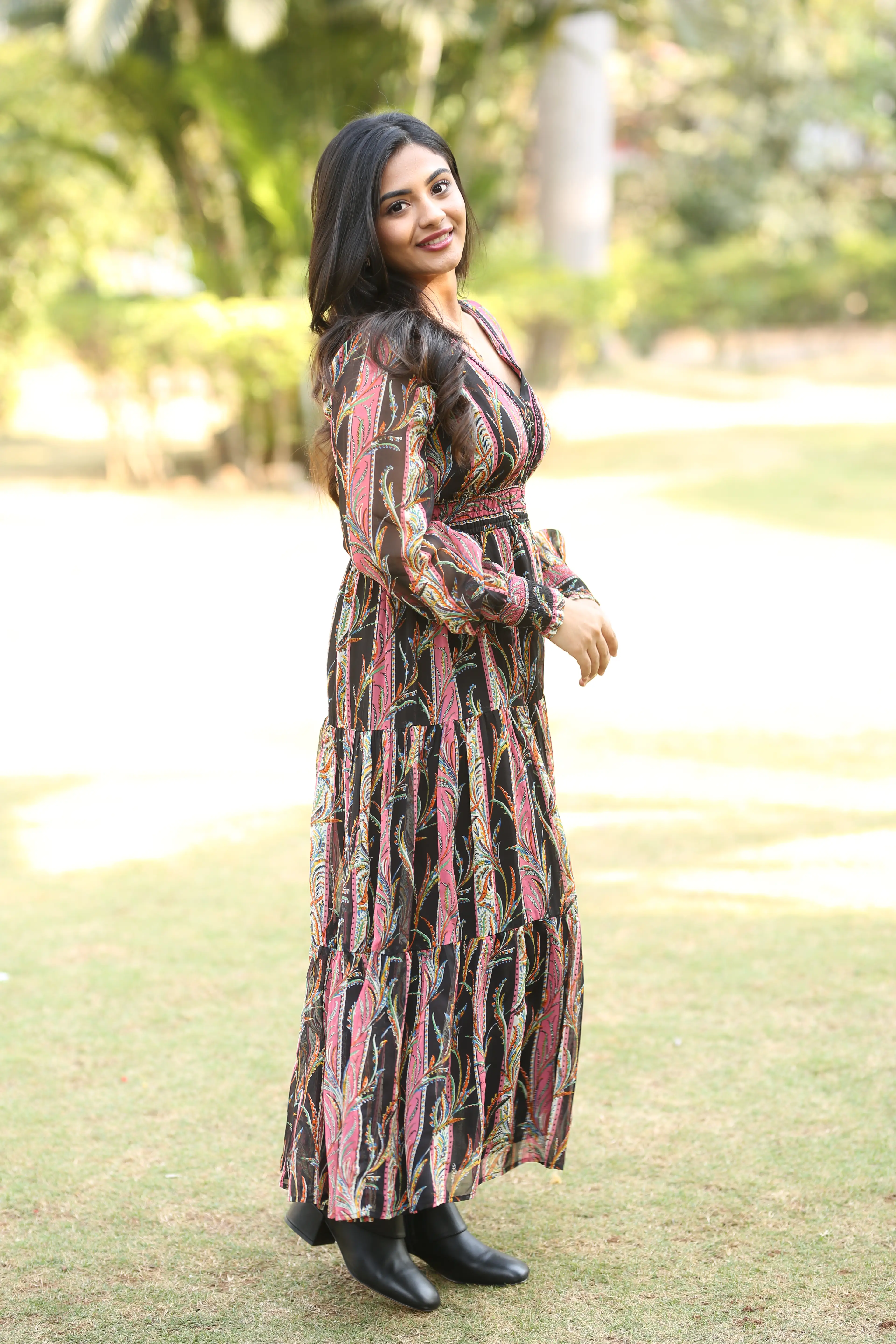 Nayan Sarika at Vrishabha movie promotional event