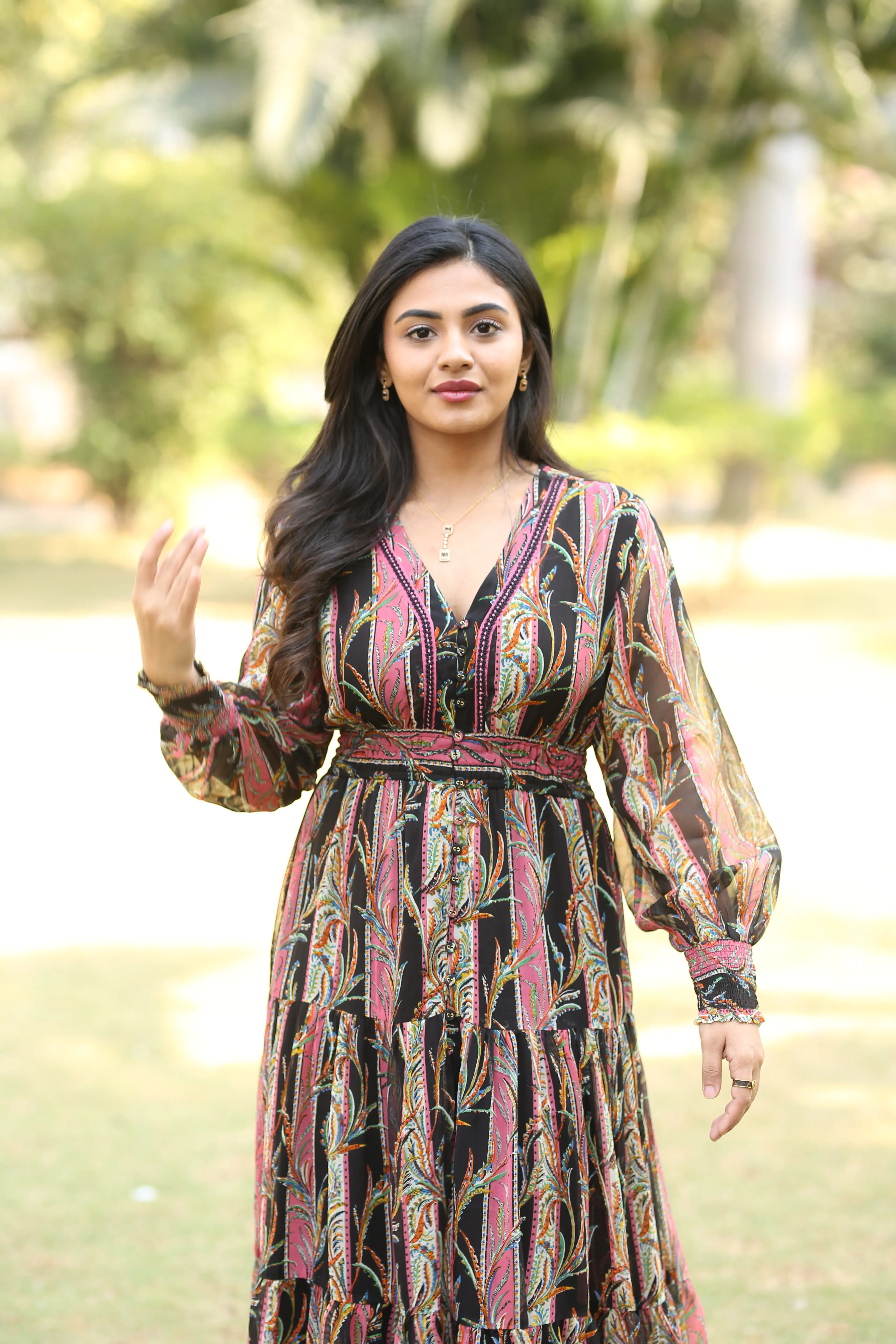 Nayan Sarika at Vrishabha movie promotional event