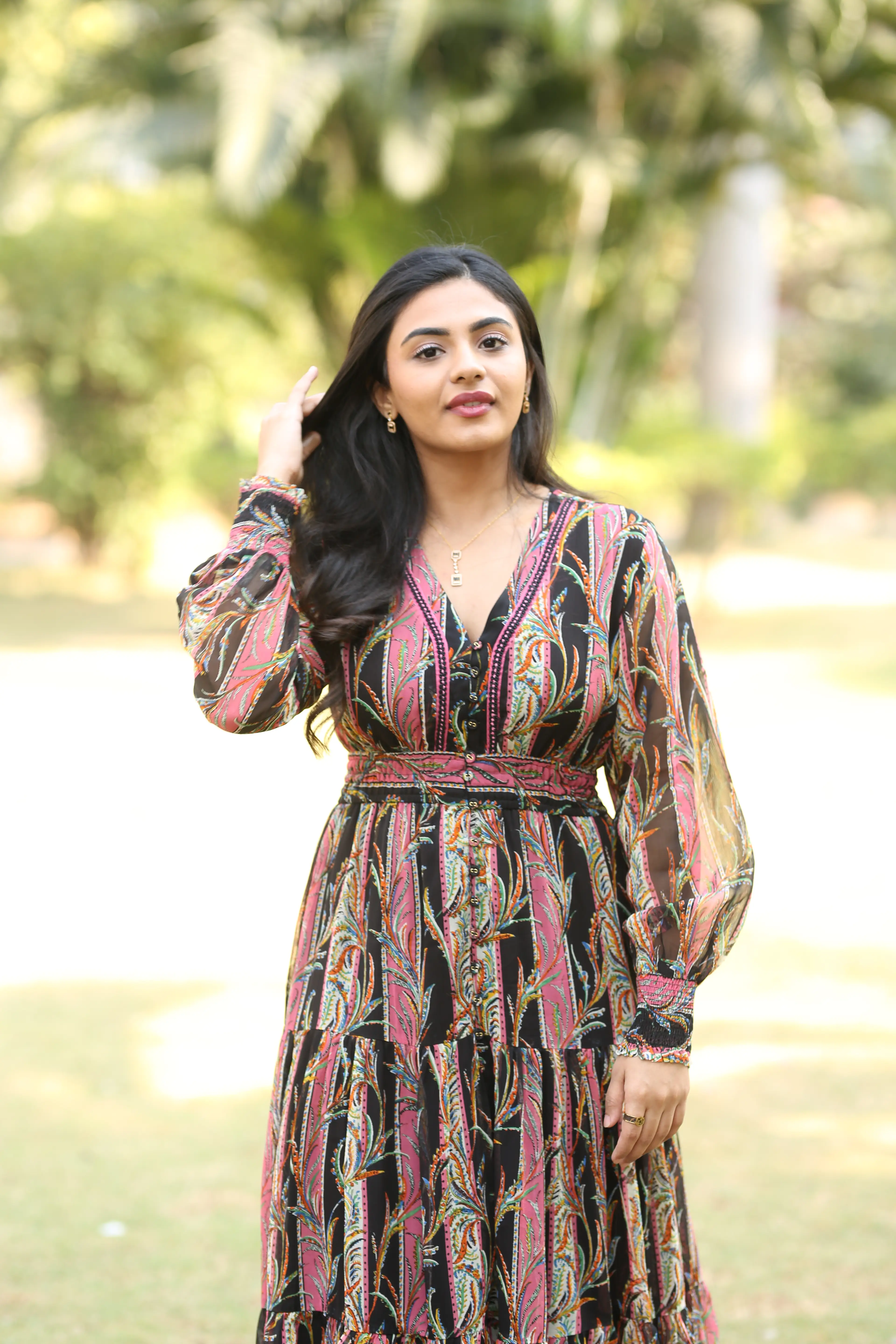 Nayan Sarika at Vrishabha movie promotional event