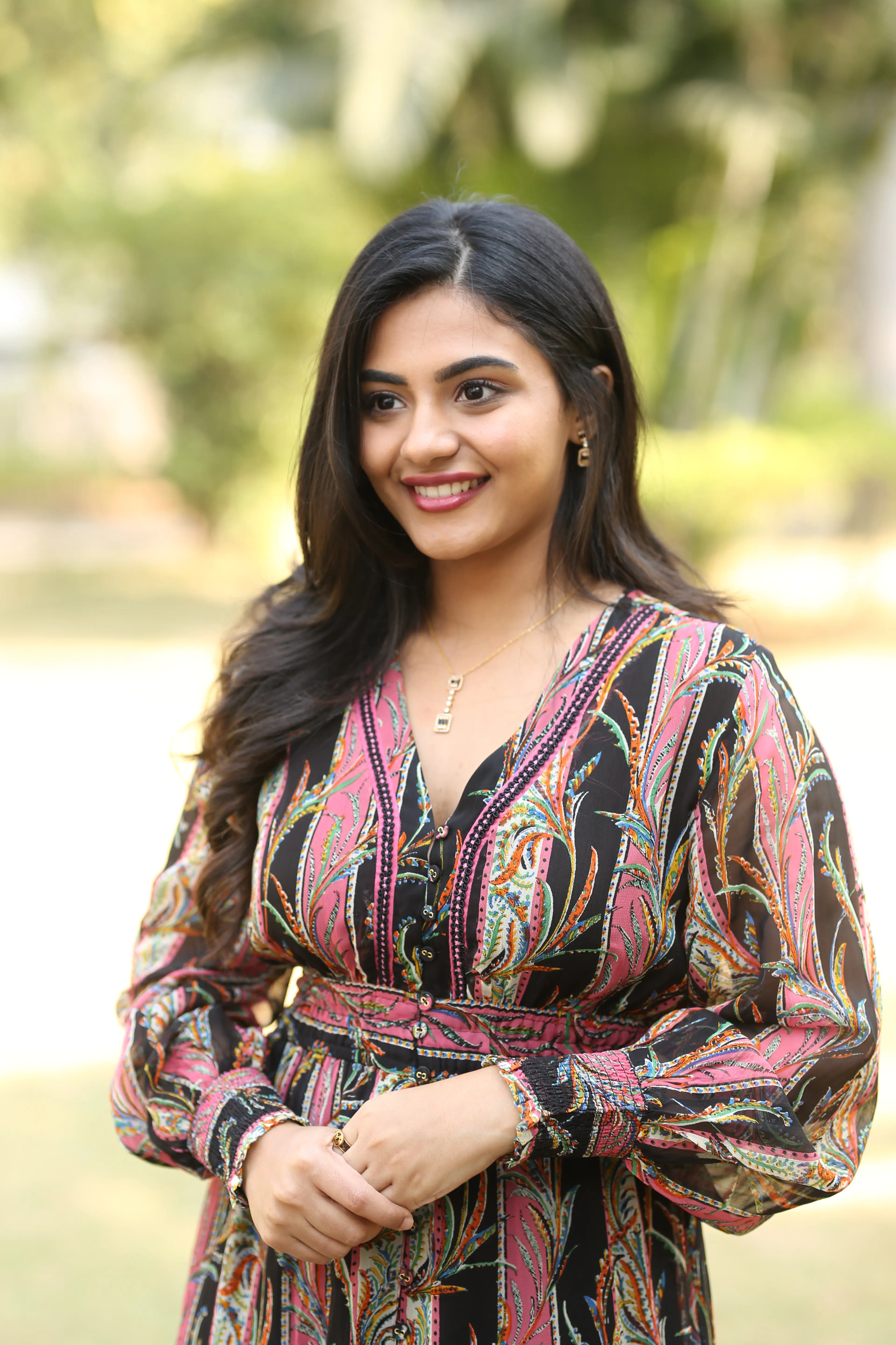 Nayan Sarika at Vrishabha movie promotional event