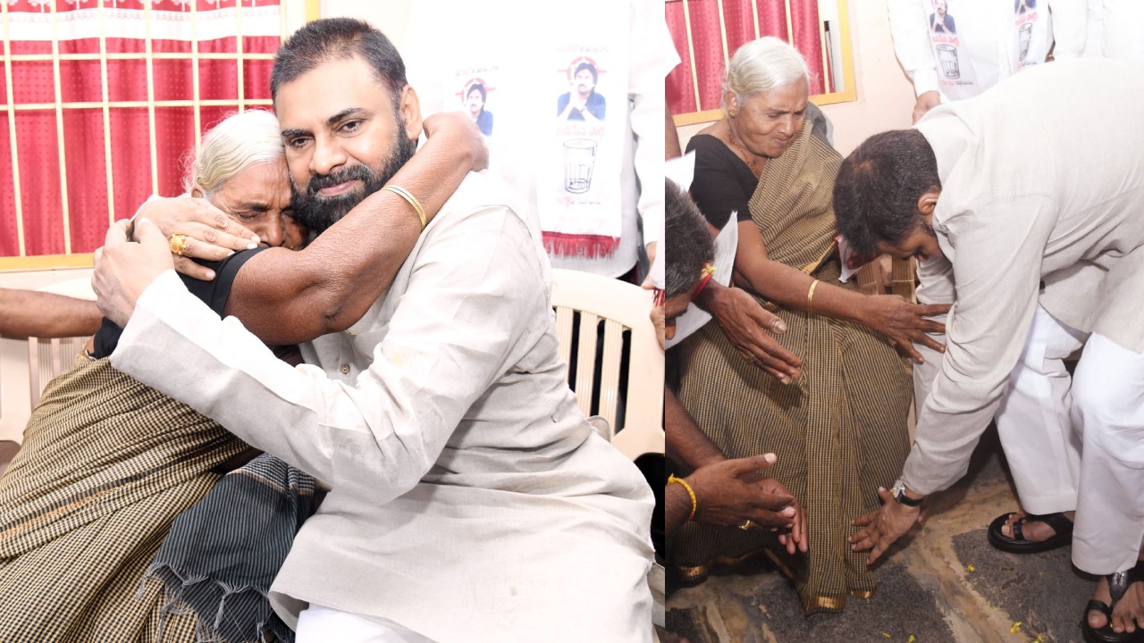 Pawan Kalyan : ఇచ్చిన మాట నిలబెట్టుకున్న పవన్ కళ్యాణ్.. ఆ బామ్మను కలిసి, ఆమె కాళ్ళను మొక్కి.. ఫొటోలు వైరల్..