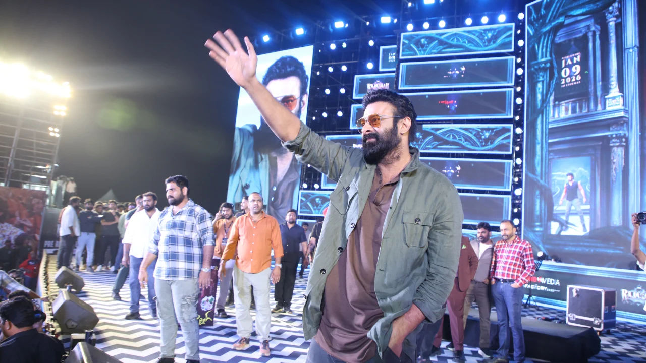 Prabhas Latest Photos from Rajasaab Pre Release Event