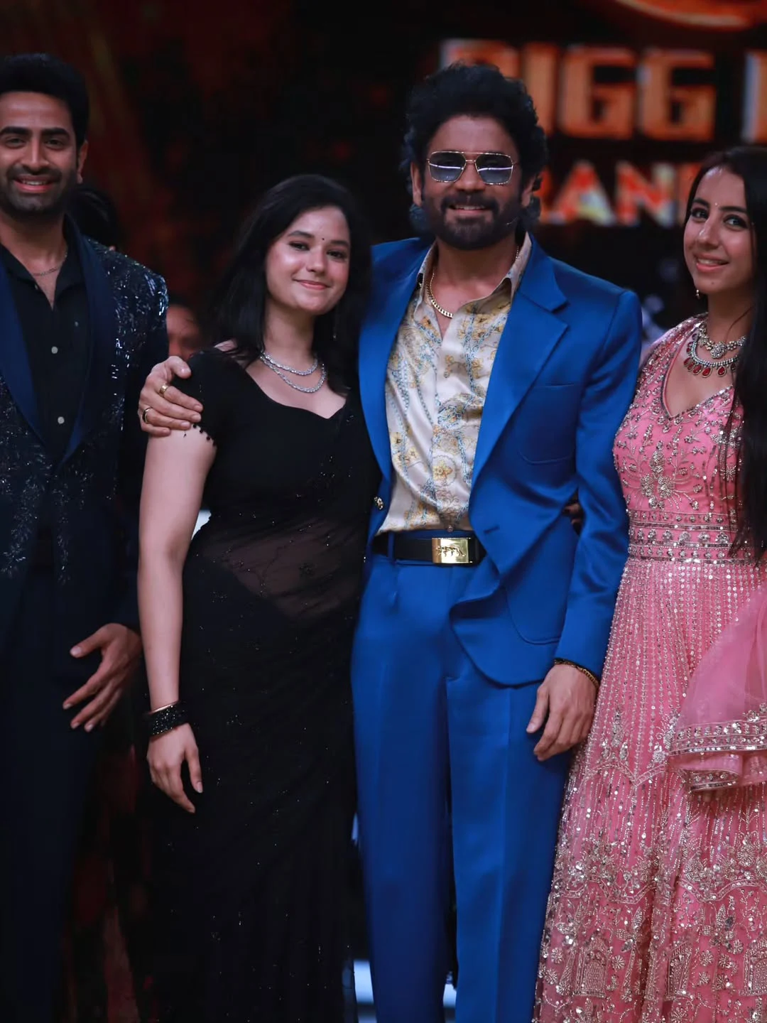 Ramya moksha Stunning Looks in Black Saree at Bigg Boss Finale