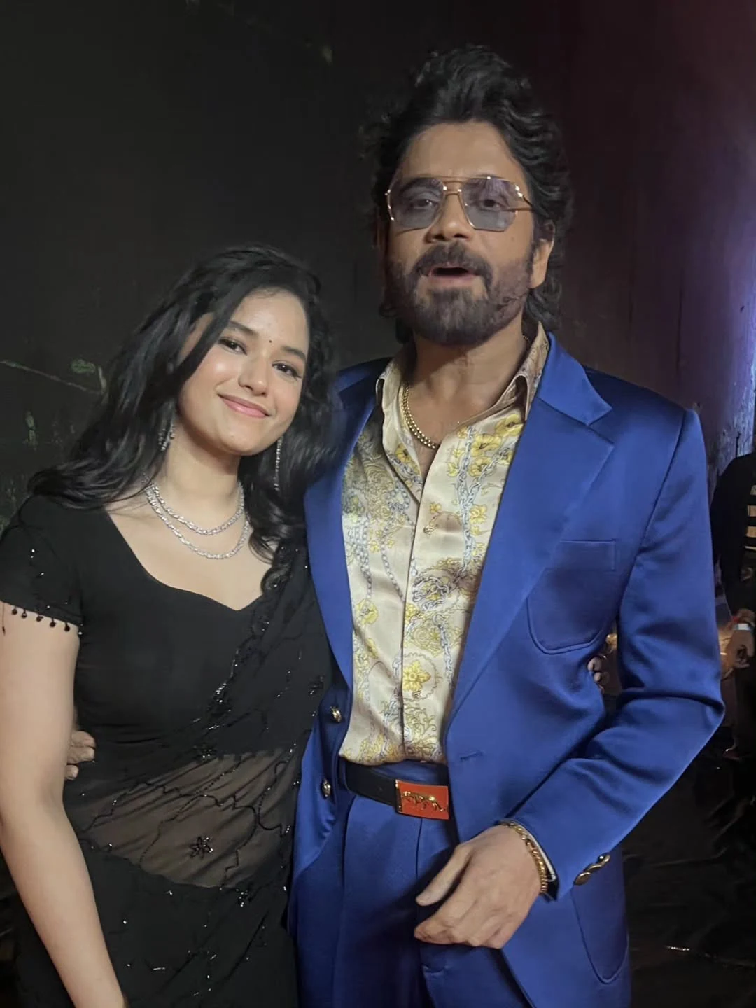 Ramya moksha Stunning Looks in Black Saree at Bigg Boss Finale