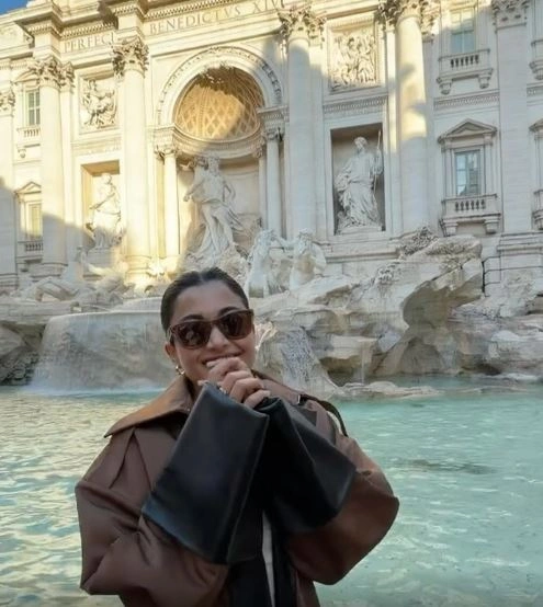 Rashmika Mandanna Vacation to Rome with Anand Deverakonda