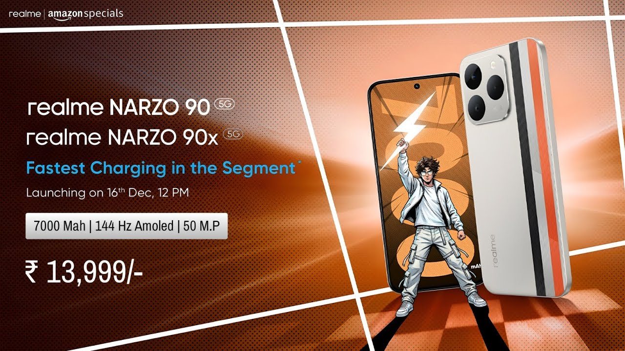 Realme Narzo 90 5G : రియల్‌మి నార్జో 90 5G సిరీస్ వచ్చేసిందోచ్.. భారీ బ్యాటరీ, 50MP కెమెరాలు.. సింగిల్ ఛార్జ్‌తో 2 రోజుల బ్యాకప్.. ధర ఎంతంటే?