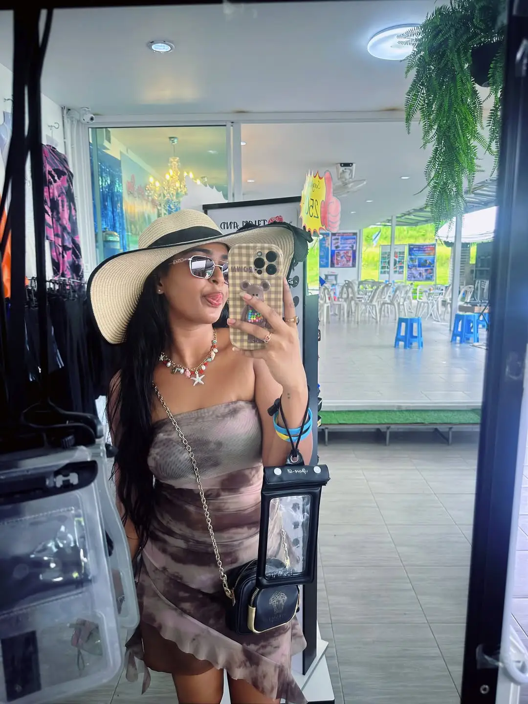 Serial beauty Bhavana Lasya glamorous show at beach.