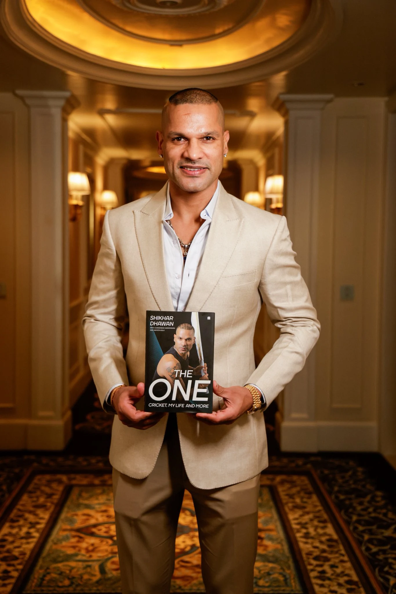 Shikhar Dhawan Lanched his Autobiography The One : Cricket, My Life and More Book with Girlfriend Sophie Shine
