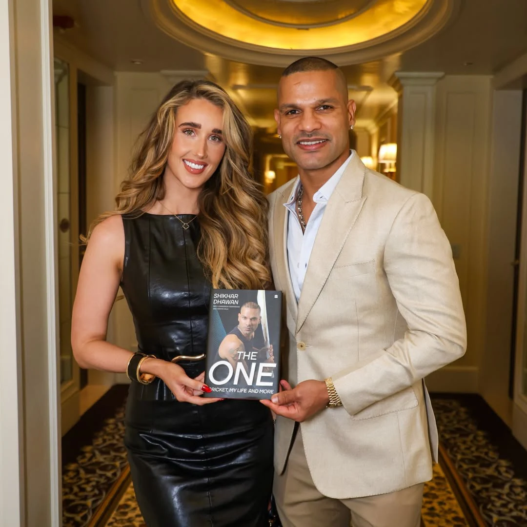 Shikhar Dhawan Lanched his Autobiography The One : Cricket, My Life and More Book with Girlfriend Sophie Shine