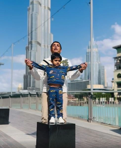 Dil Raju New Year Celebrations with his Wife Tejaswini Vygha and Son