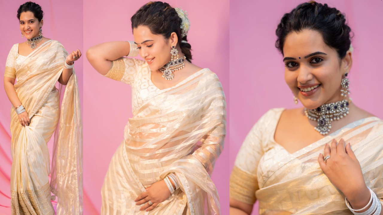 Sravanthi chokarapu: చీరలో స్రవంతి సింగారం.. ఇంత అందమైతే ఎలా అమ్మడు.. ఫోటోలు