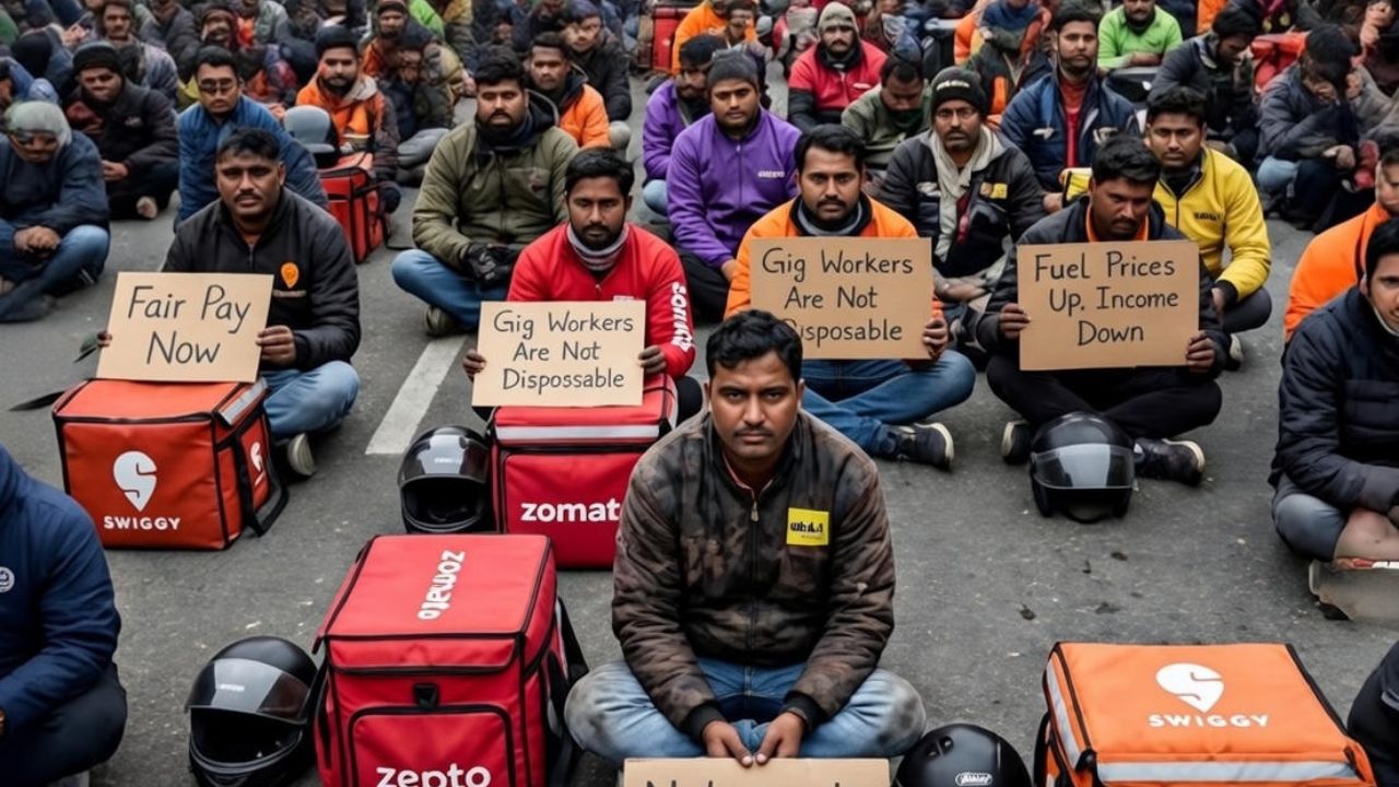 Gig workers: న్యూఇయర్‌ వేళ ఝలక్.. దేశవ్యాప్తంగా స్విగ్గీ, జొమాటో, అమెజాన్ డెలివరీ బాయ్స్‌ సమ్మె