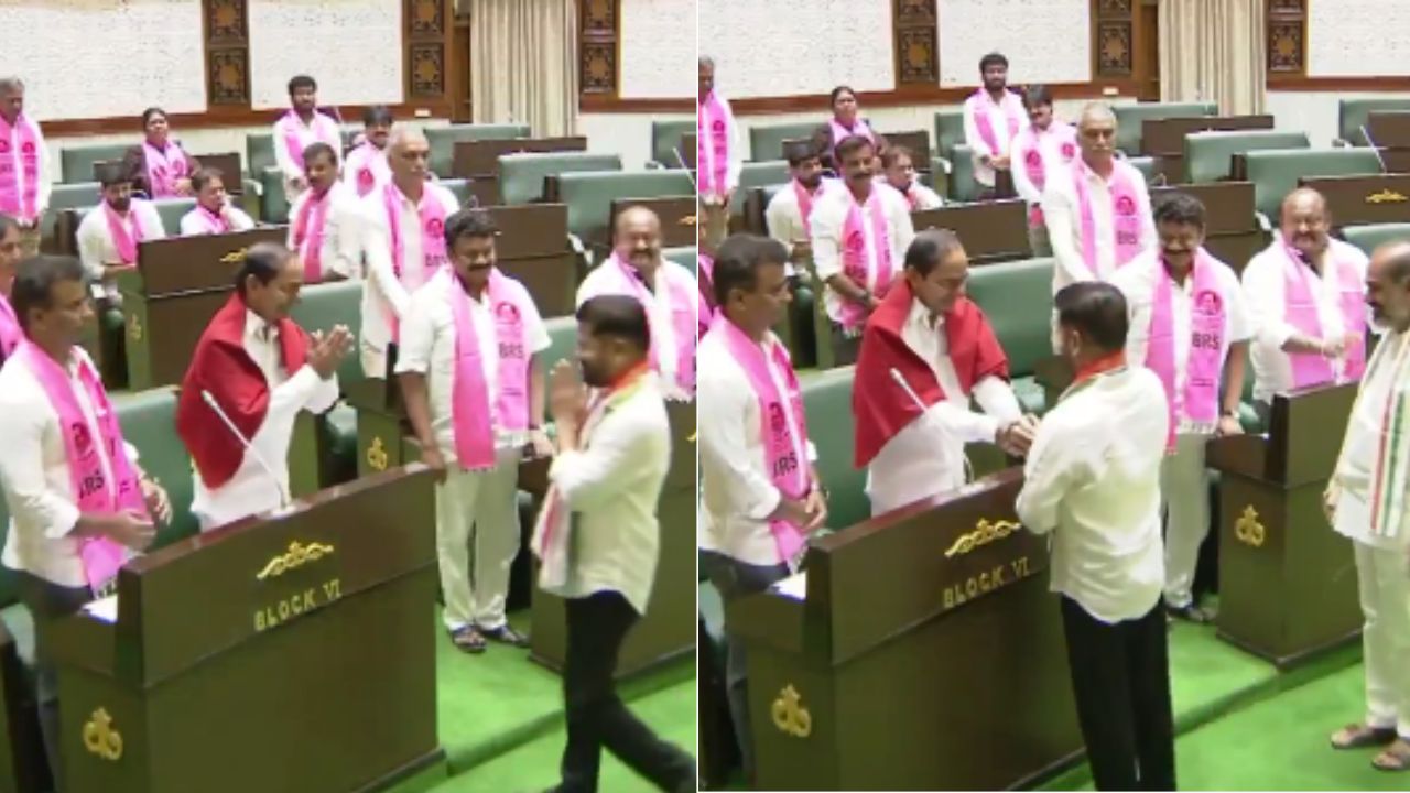 అసెంబ్లీలో ఆసక్తికర దృశ్యం.. కేసీఆర్-రేవంత్‌ రెడ్డి షేక్‌హ్యాండ్‌.. ఆ తర్వాత ఇంటికి వెళ్లిపోయిన కేసీఆర్