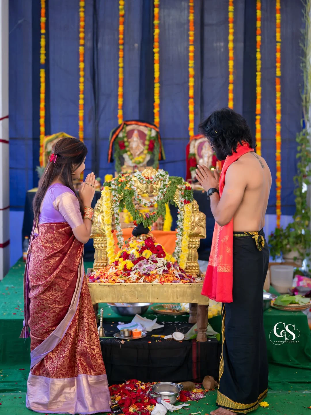 Vasanthi Krishnan her Husband Pawan Kalyan Performs Ayyappa Pooja