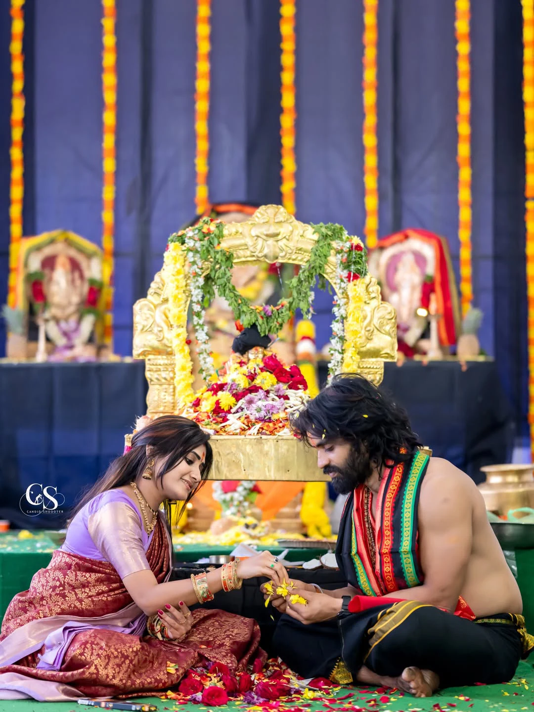 Vasanthi Krishnan her Husband Pawan Kalyan Performs Ayyappa Pooja