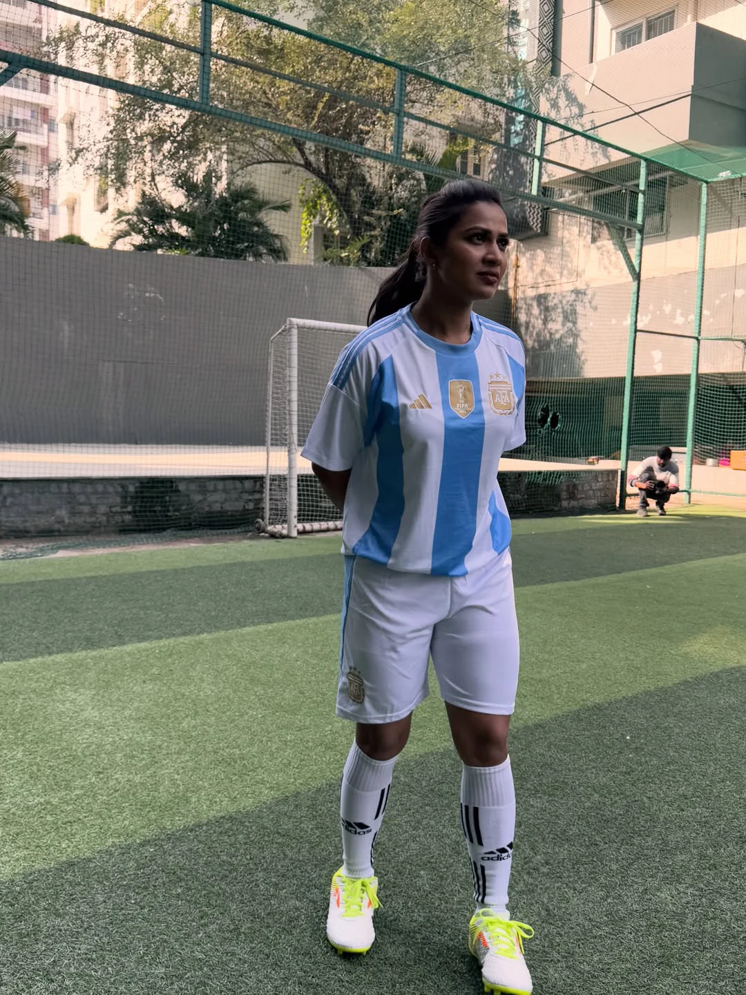 Inaya Sulthana Working Stills form Aha Web Series 3 Roses