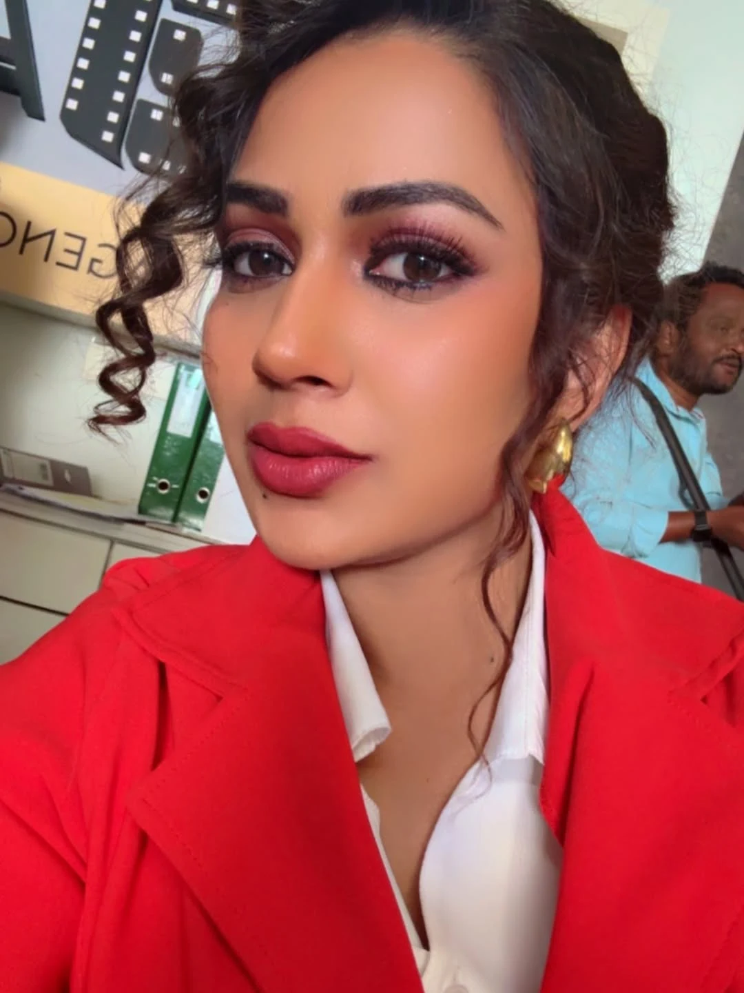 Inaya Sulthana Working Stills form Aha Web Series 3 Roses