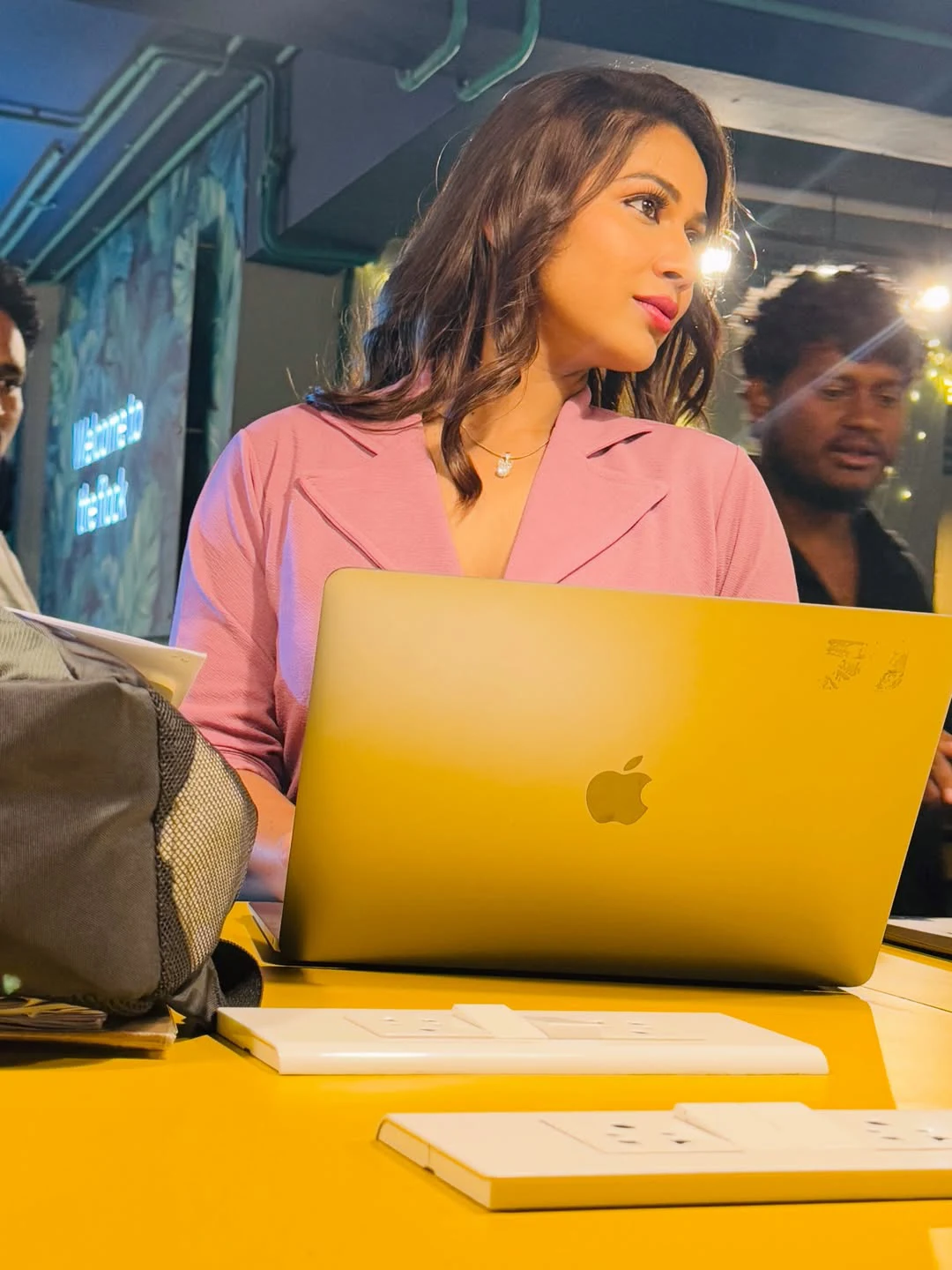 Inaya Sulthana Working Stills form Aha Web Series 3 Roses