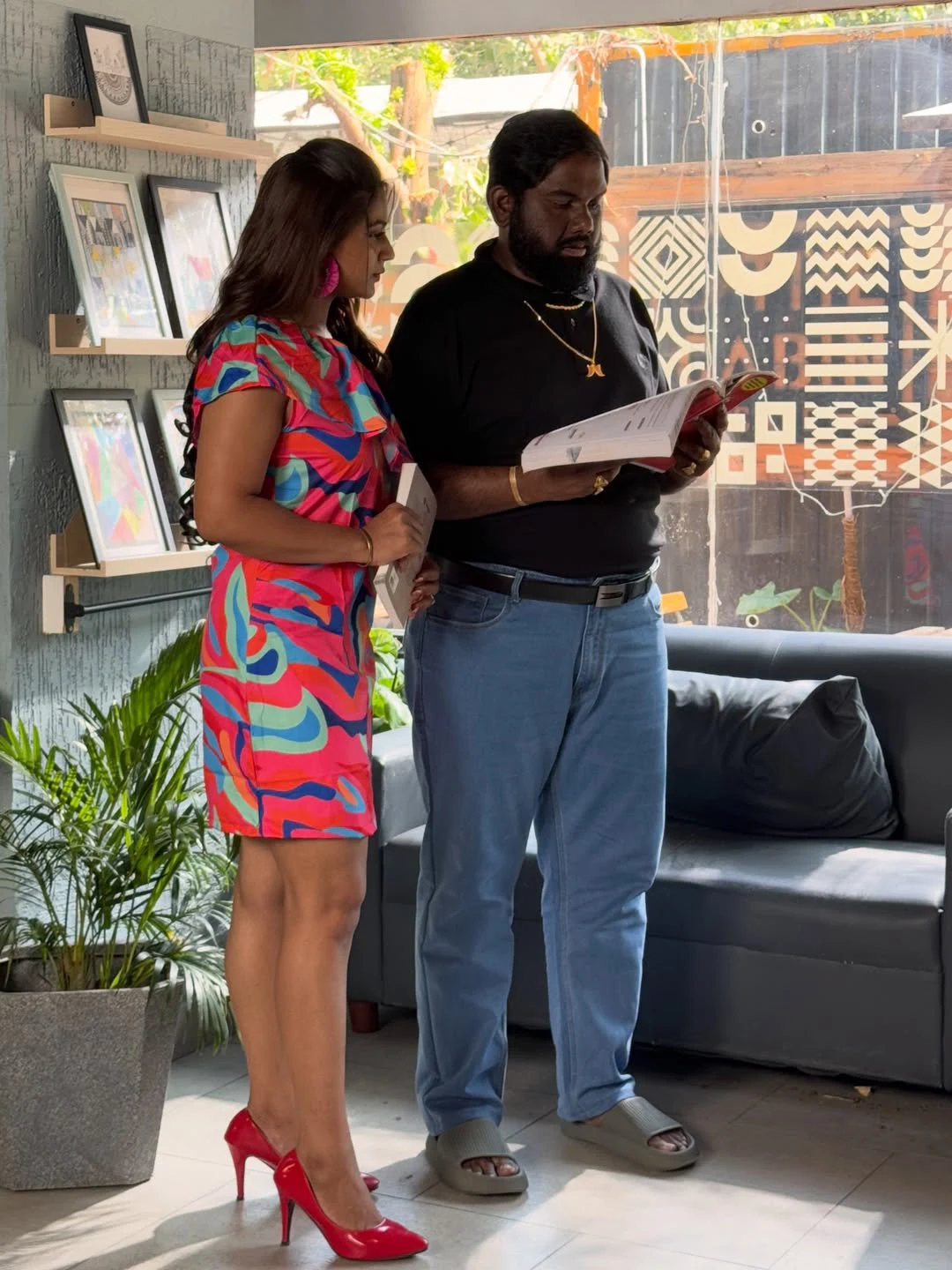 Inaya Sulthana Working Stills form Aha Web Series 3 Roses