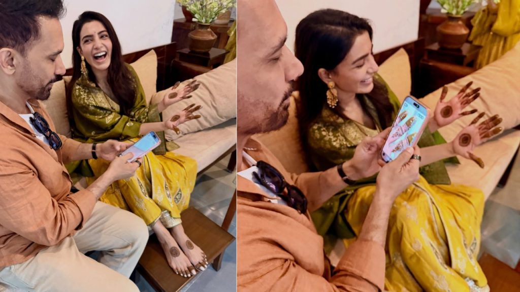 Samantha Shows her Mehndi To Raj Nidimoru before their Wedding