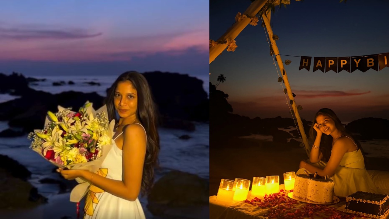 Actress Sridevi : రాత్రి పూట గోవా బీచ్ లో.. బర్త్ డే సెలబ్రేట్ చేసుకున్న కోర్ట్ హీరోయిన్.. ఫొటోలు వైరల్..