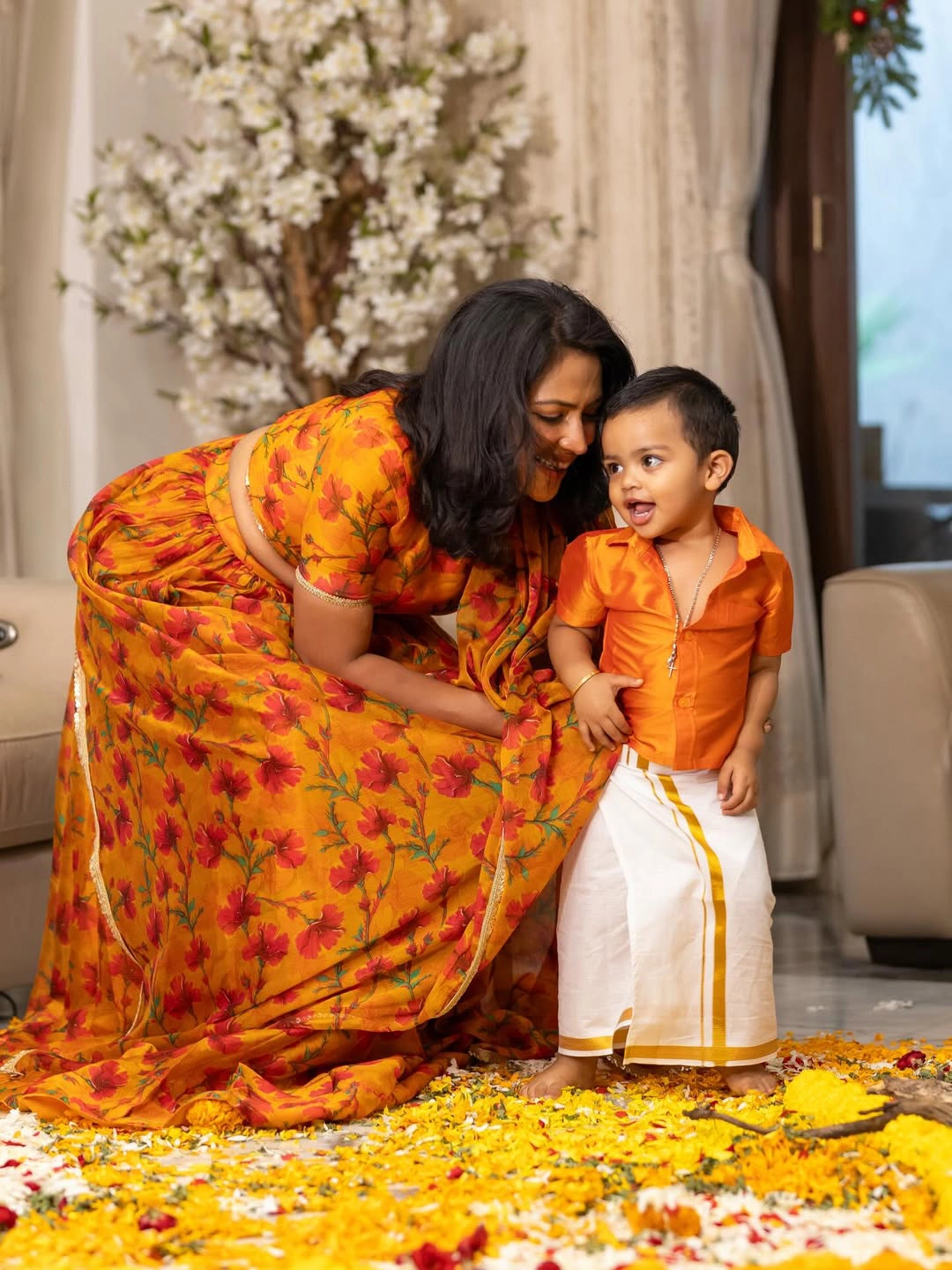Amala Paul Sankranthi Special Photos with her Son
