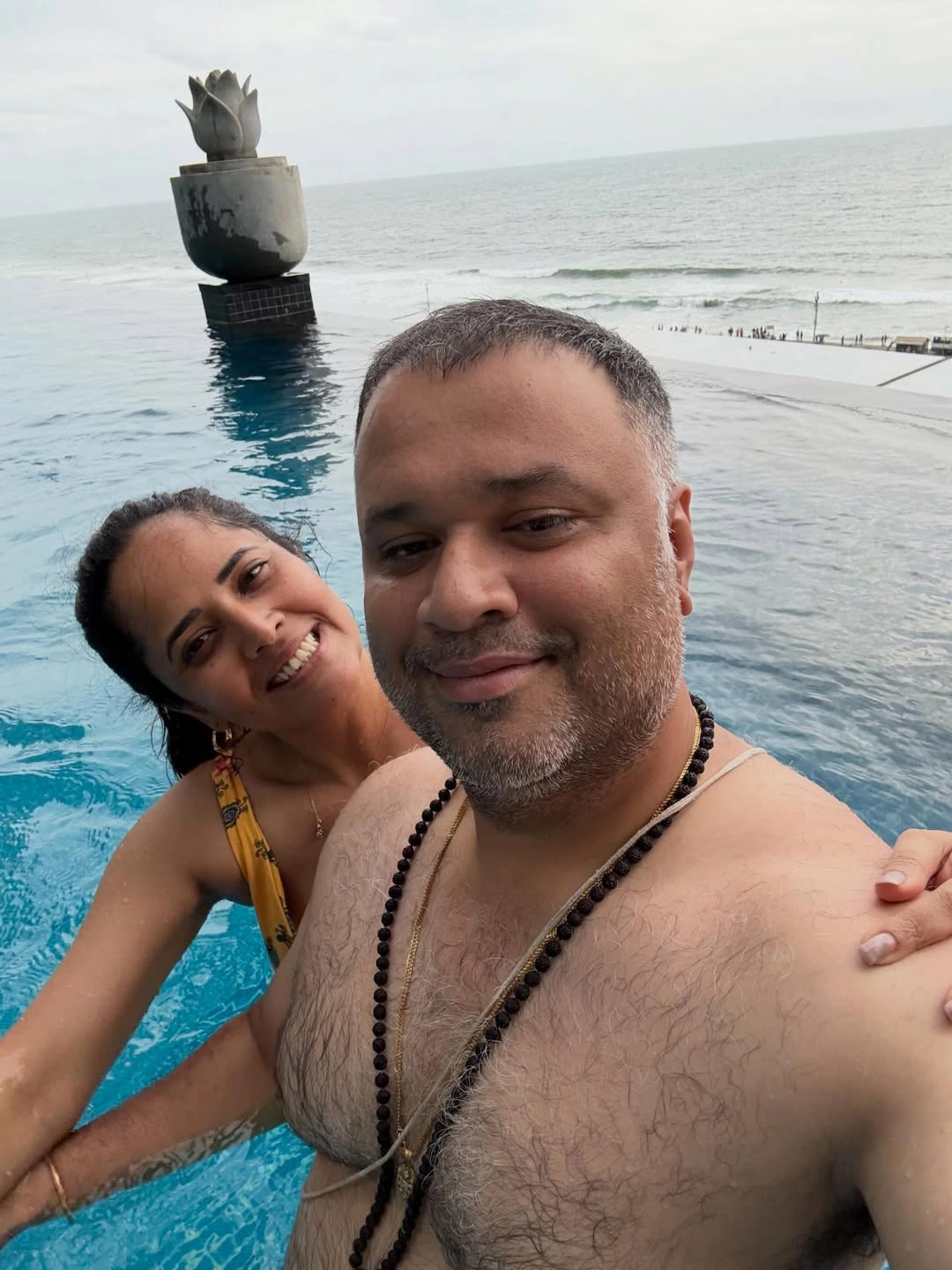 Anasuya Bharadwaj Enjoying New Year with Husband