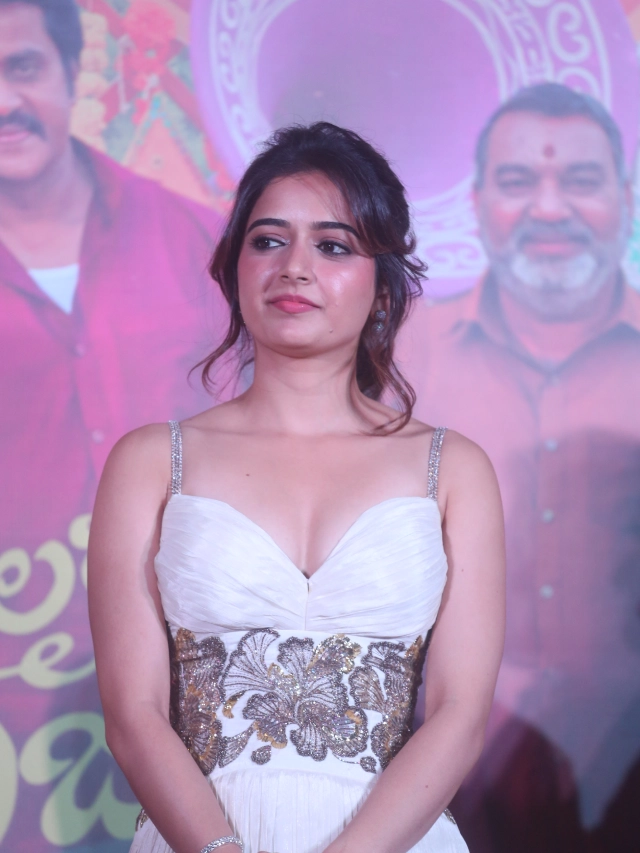Ashika Ranganath Awesome Looks in Bhartha Mahasayulaku Wignyapthi Trailer Launch Event