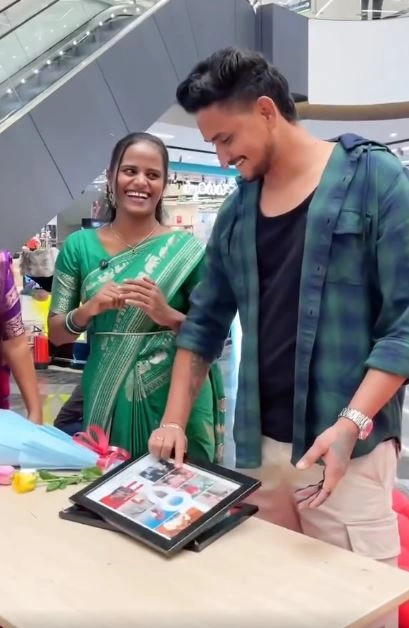 Jabardasth Faima Celebrate her Boyfriend Praveen Birthday