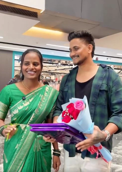 Jabardasth Faima Celebrate her Boyfriend Praveen Birthday