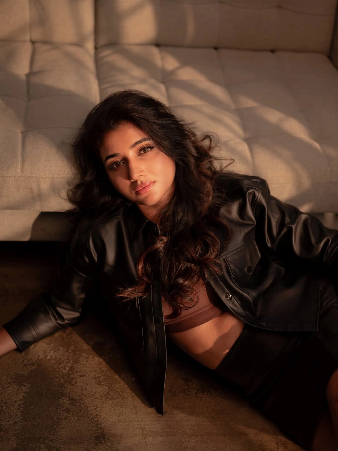 Mirnaa Menon Sizzling Poses in Short Dress