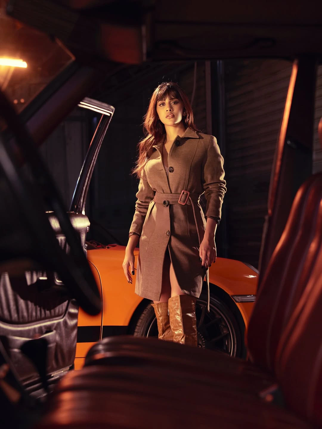 Nabha Natesh Srylish Looks in Car